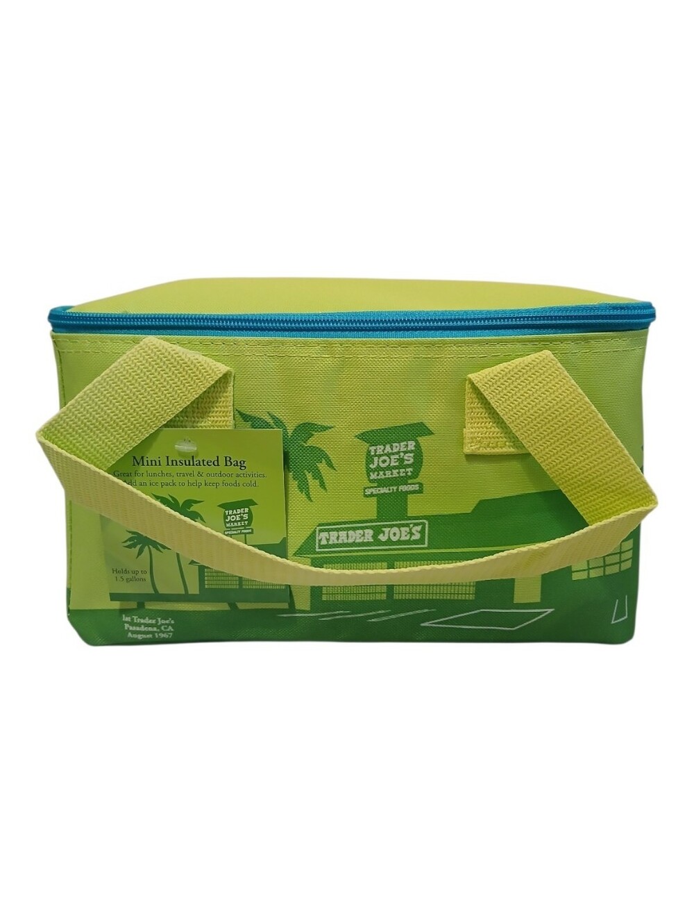Trader Joe's Mini Insulated Bag green/blue